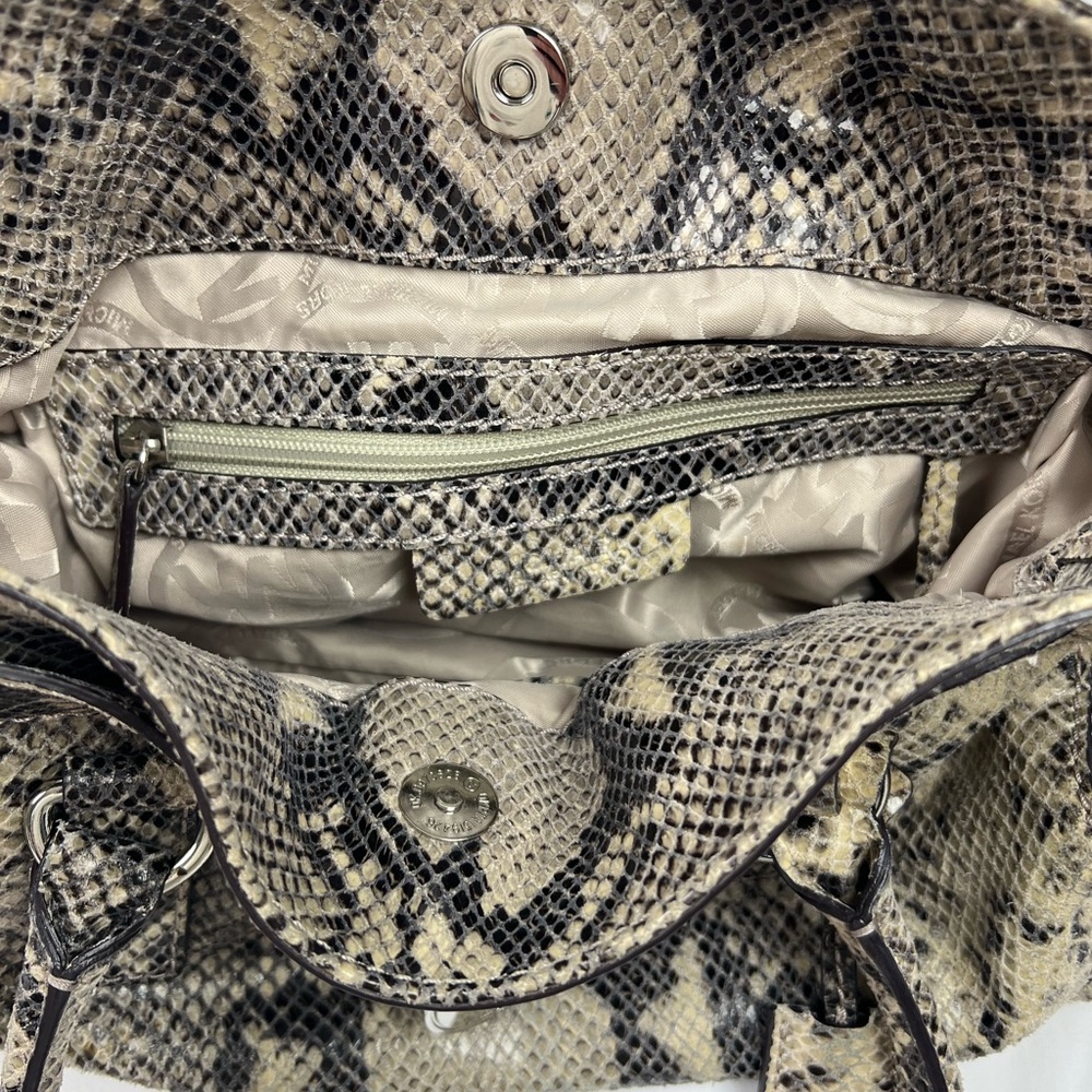 Michael Kors Hamilton Beige Python Snake Handbag - image 6